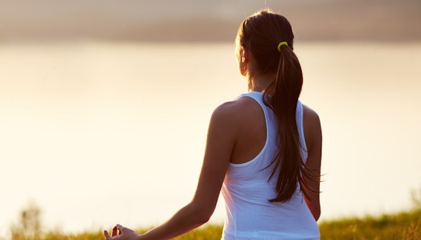 woman meditating