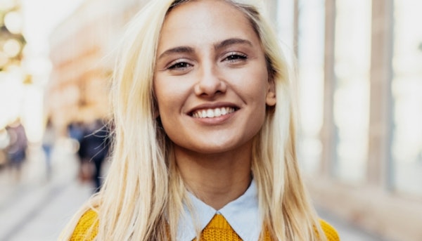 woman smiling