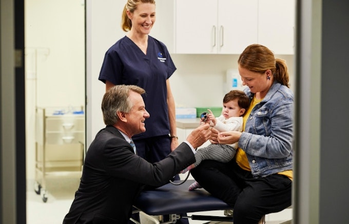doctor and newborn