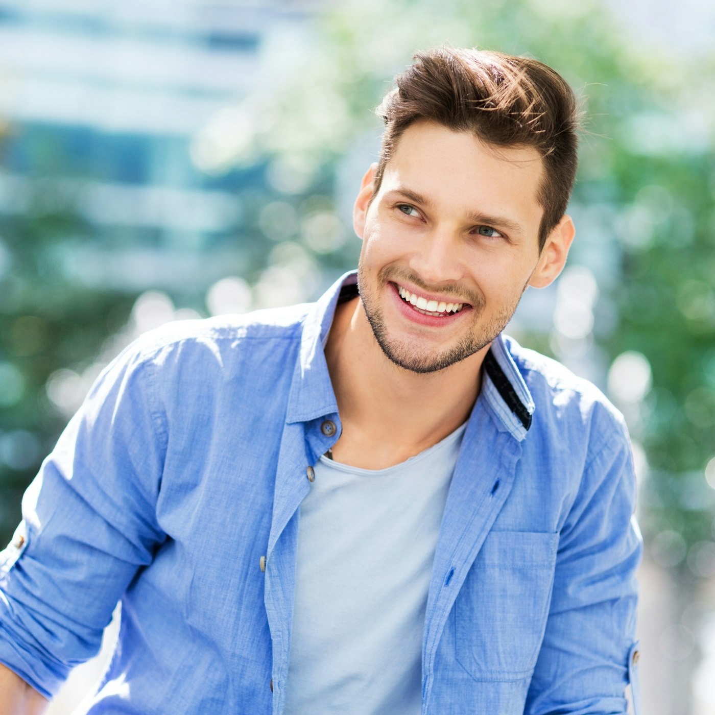 Man smiling