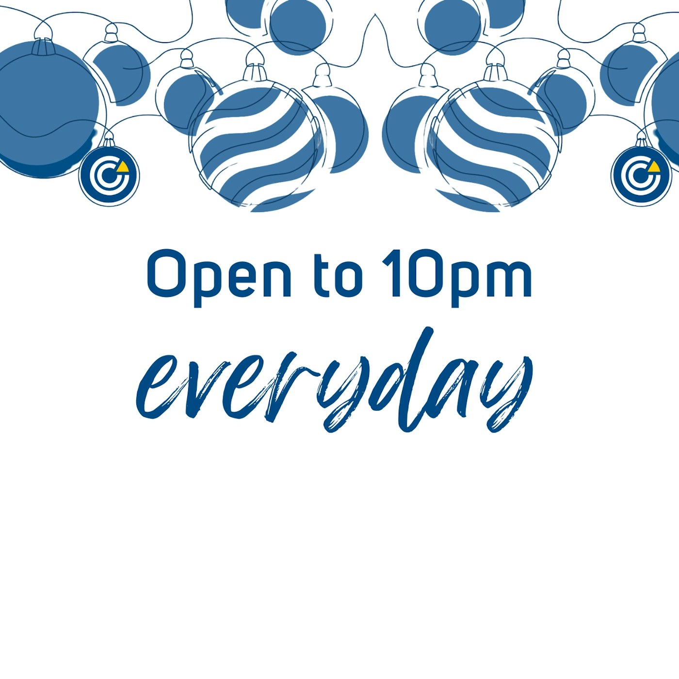 Open to 10pm everyday