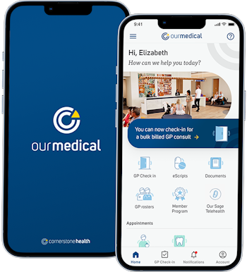 Our Medical app screens