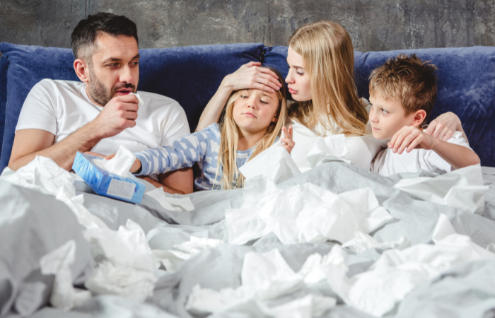 family at home sick