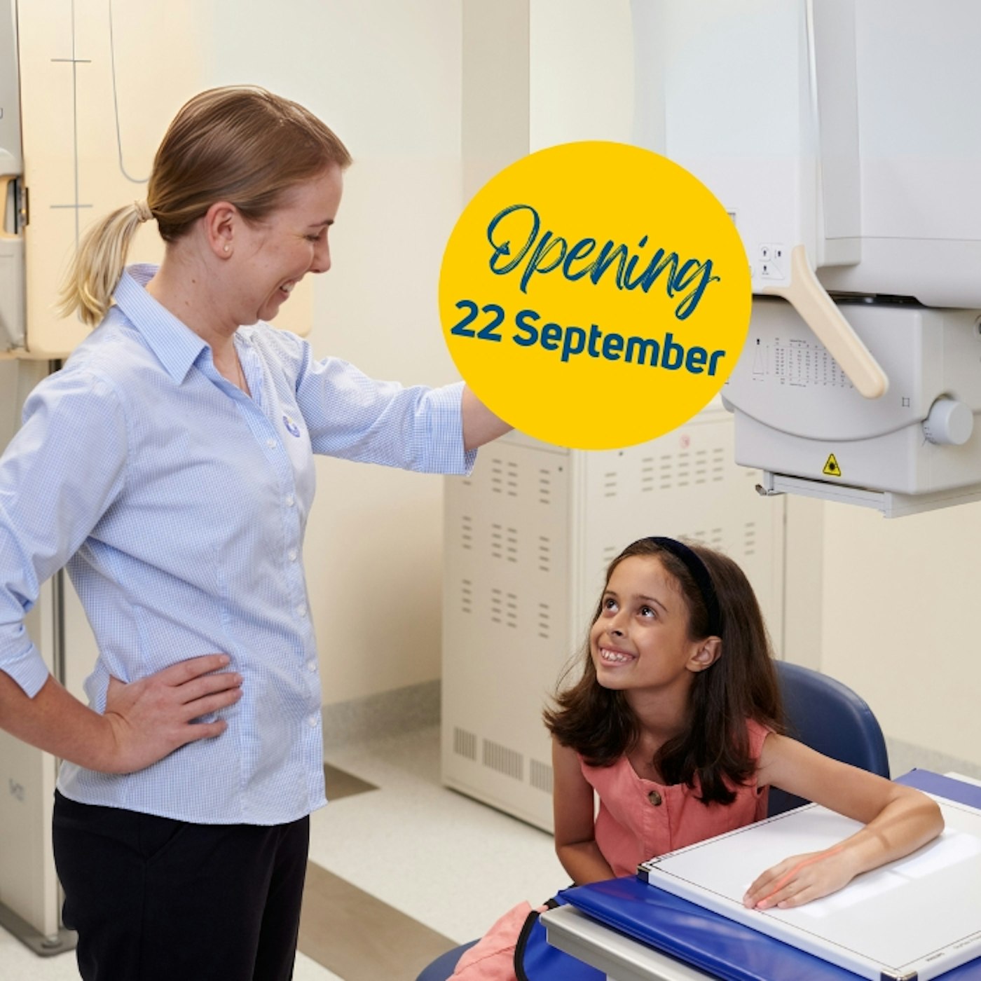 Radiologist scanning a girls broken arm
