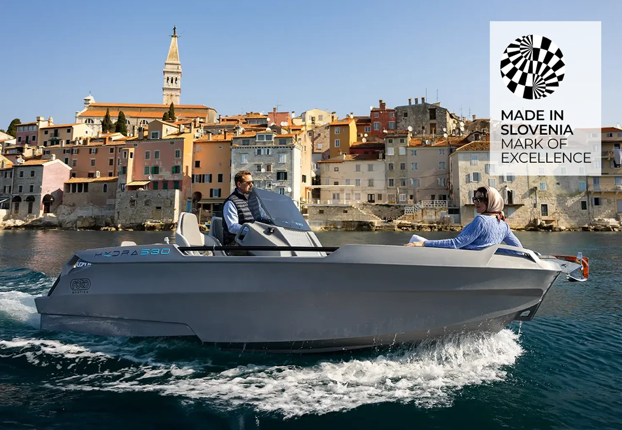 Award-winning Hydra 530 family boat with Mark of Excellence 2025.