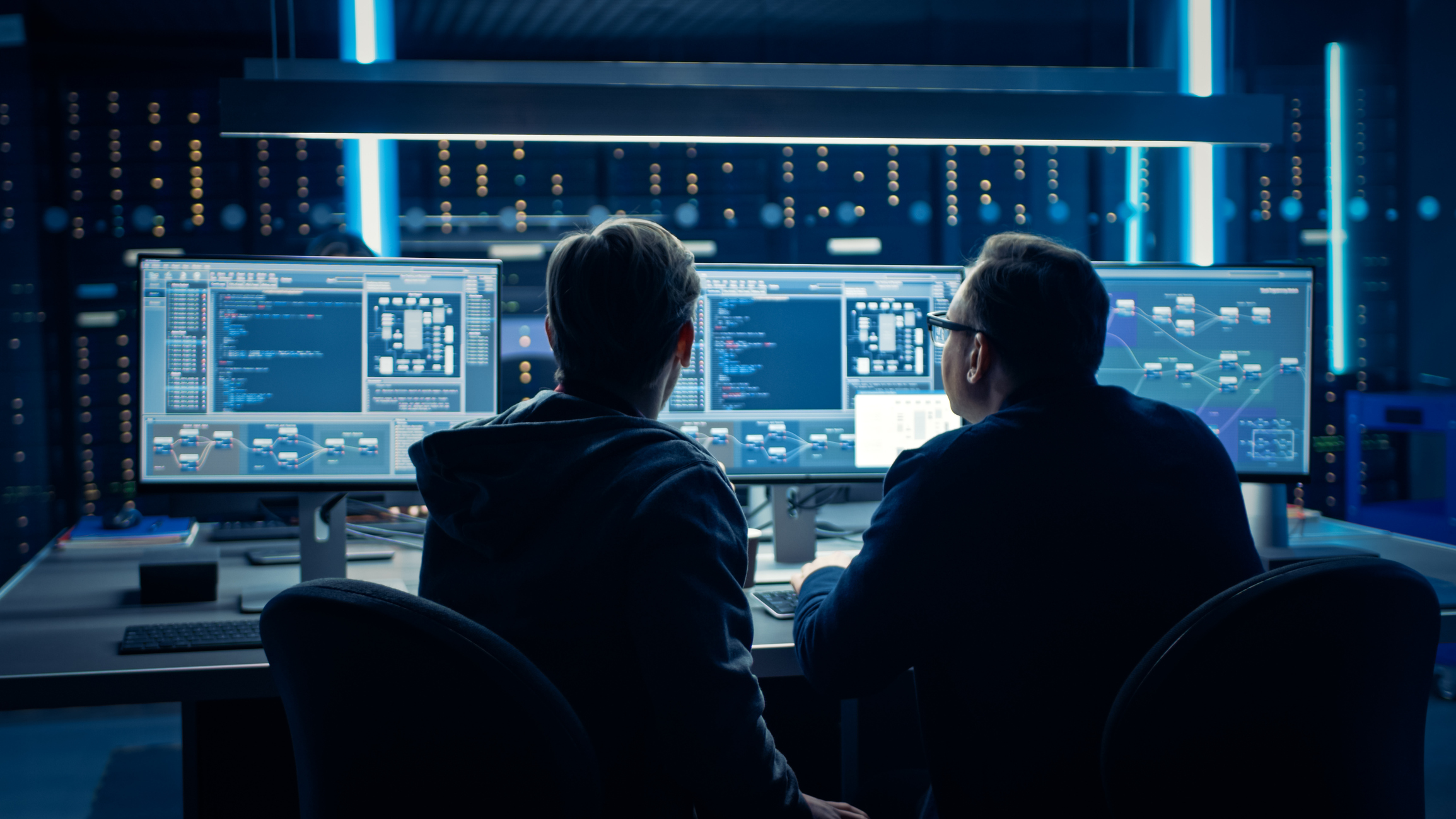 cyber security engineers working