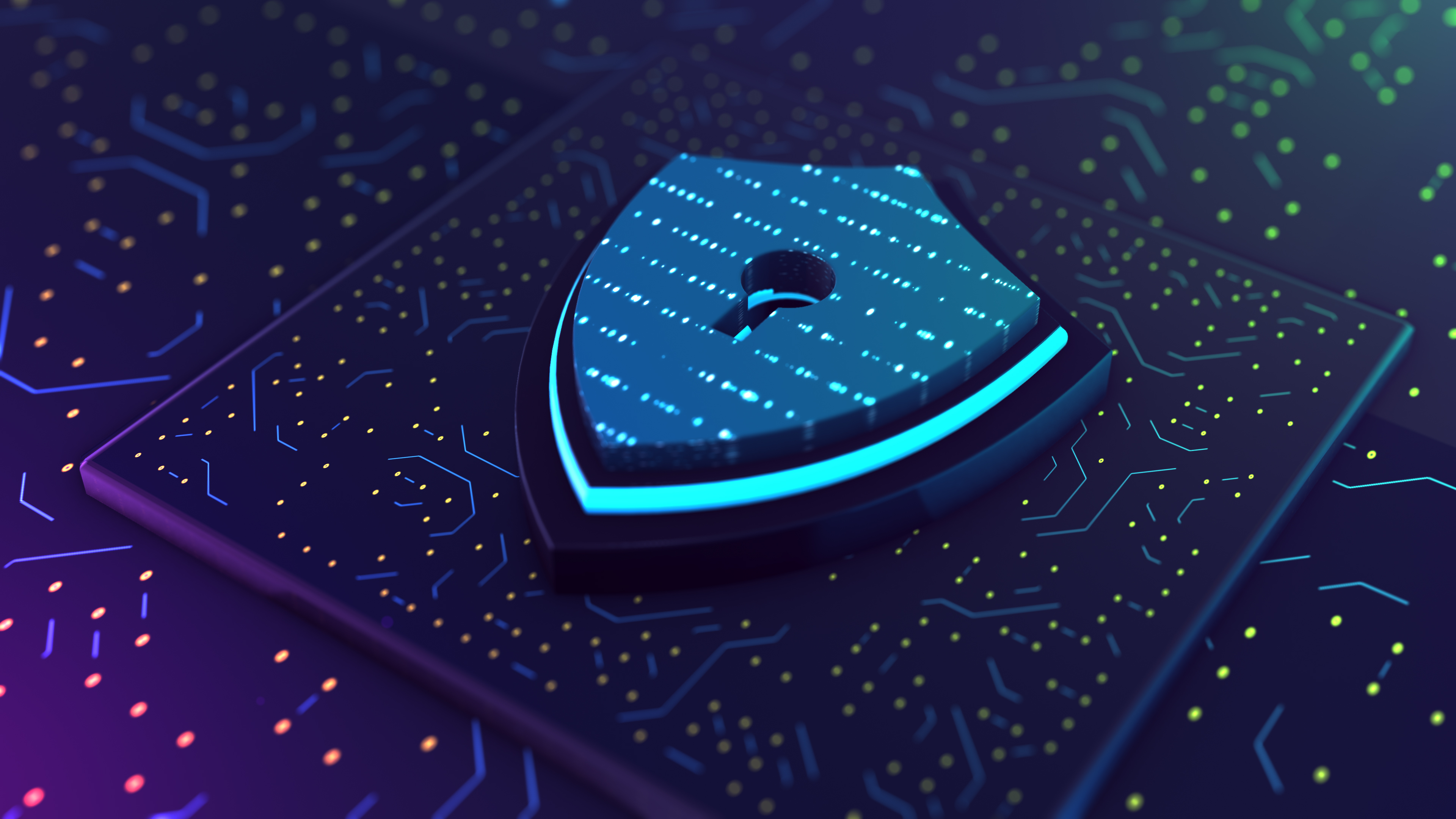graphic showing data management and securty