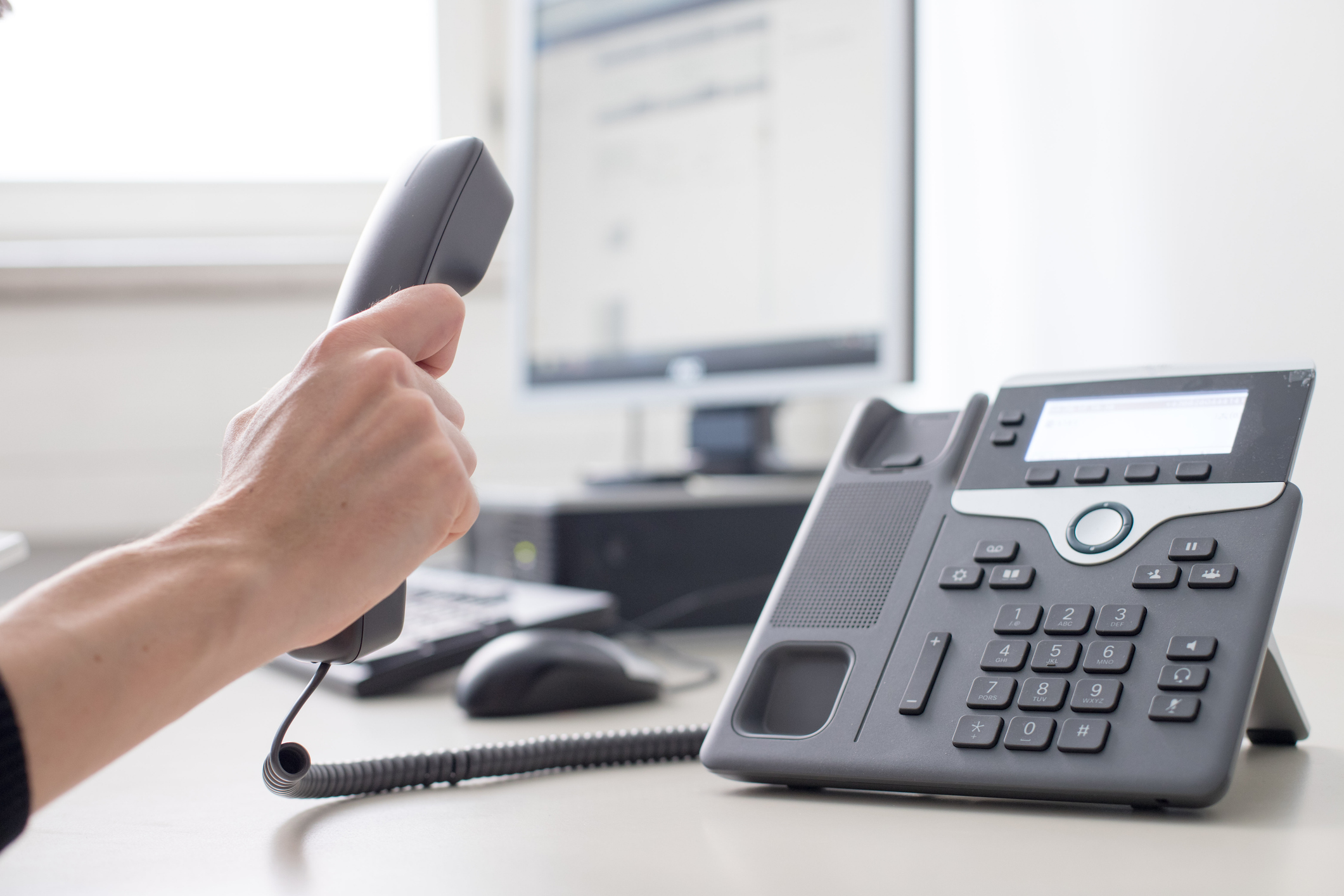 VOIP system in use in an office