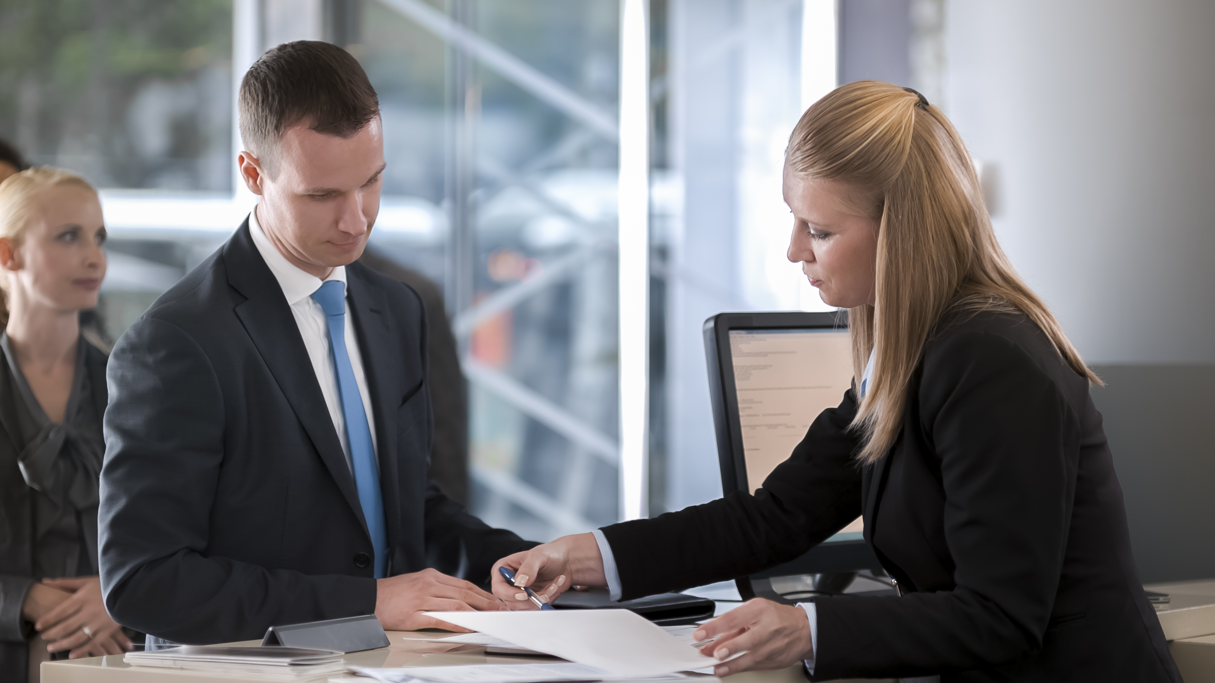 Lawyers Reviewing Paperwork at a Law Firm