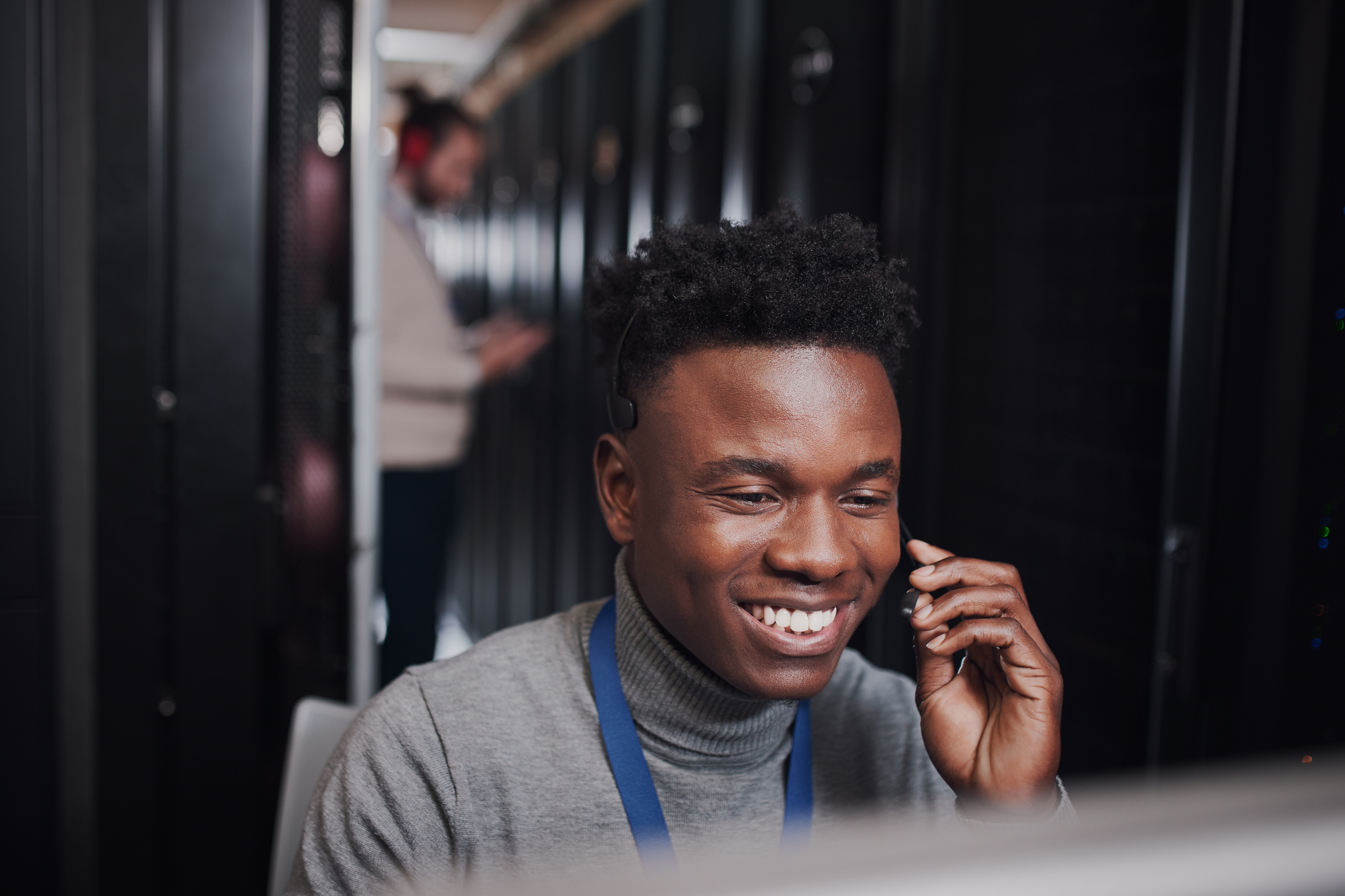 IT Cloud Consultant in a Server Room