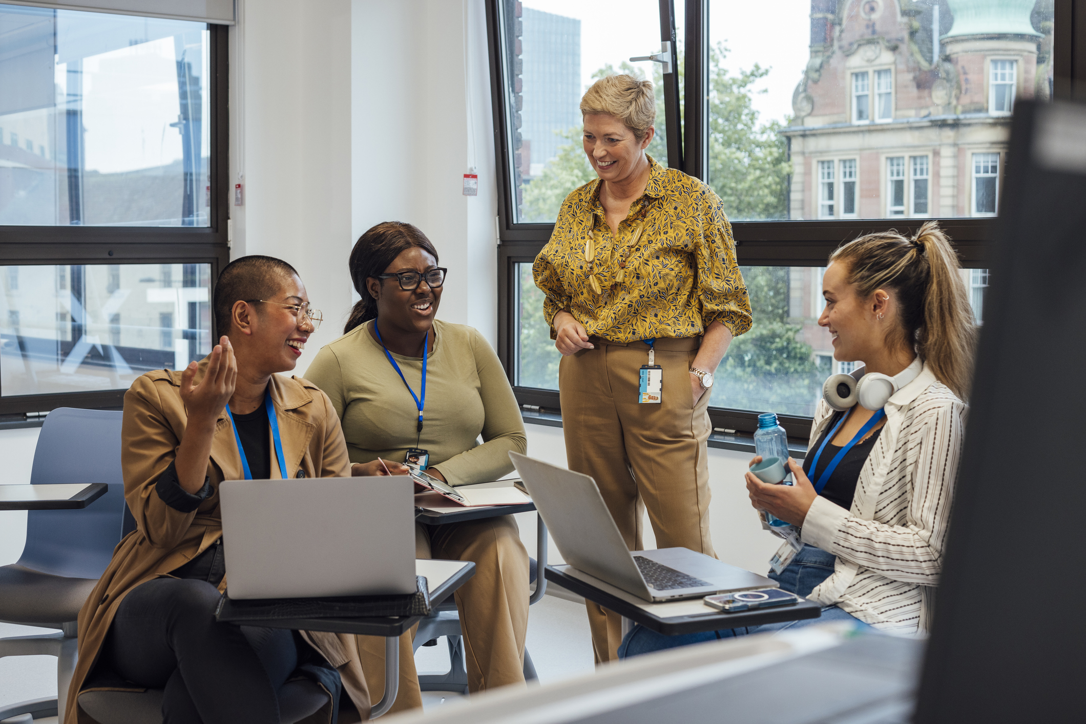 IT Consultant Speaking with an IT Student Services Group at a University