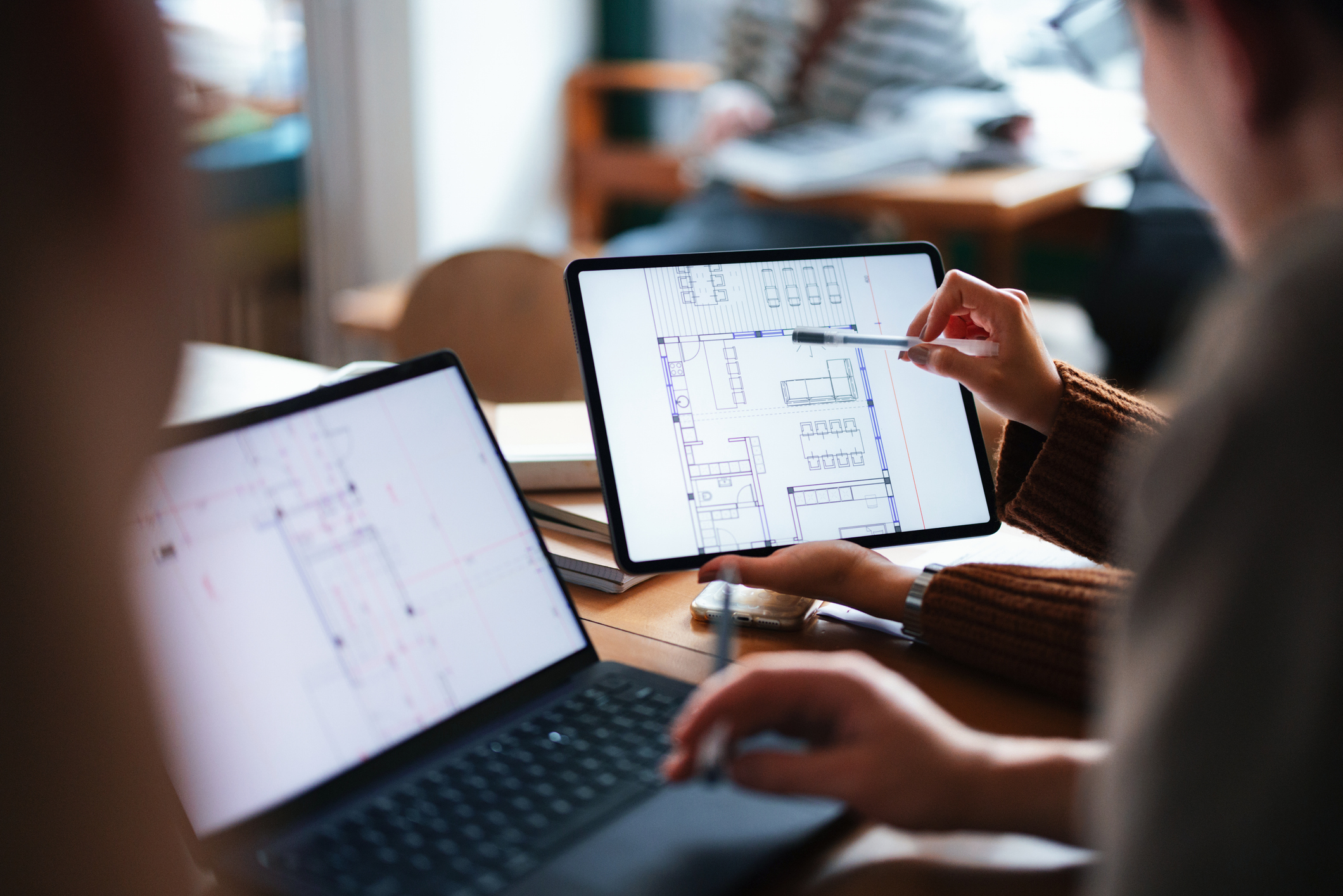 Architects Reviewing Models on Computers