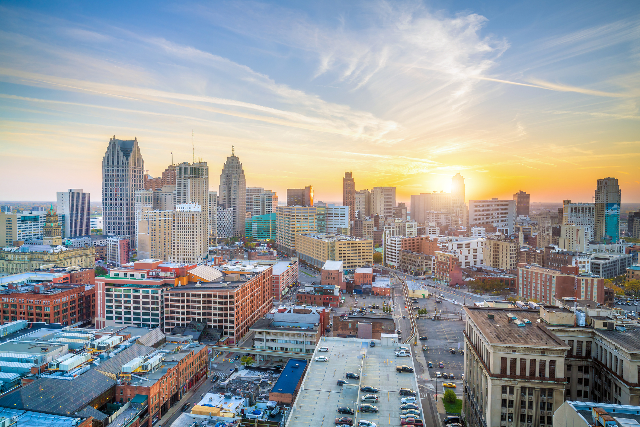 Detroit Michigan Skyline
