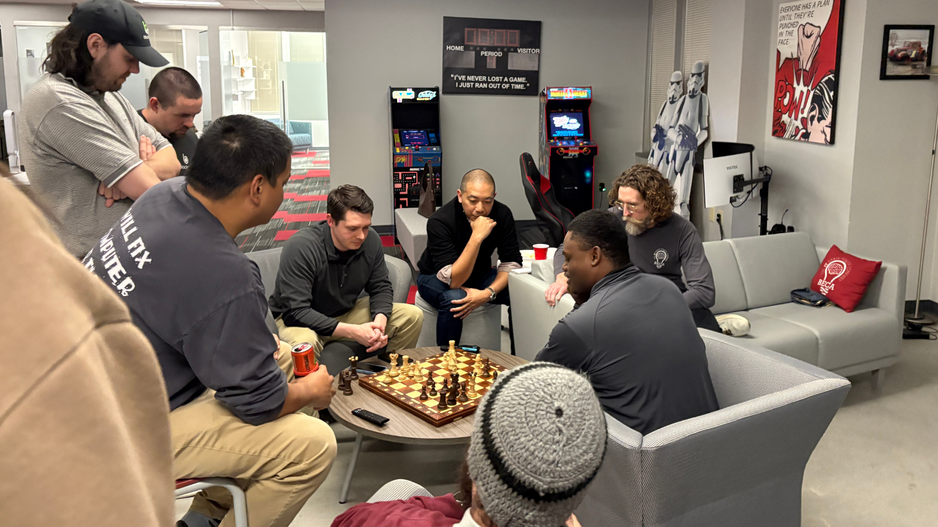 LayerCake Technologies Employees Playing Chess