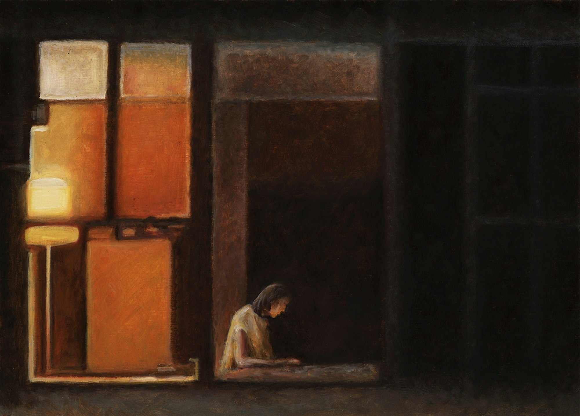 Night Window with Figure, Toronto, Canada