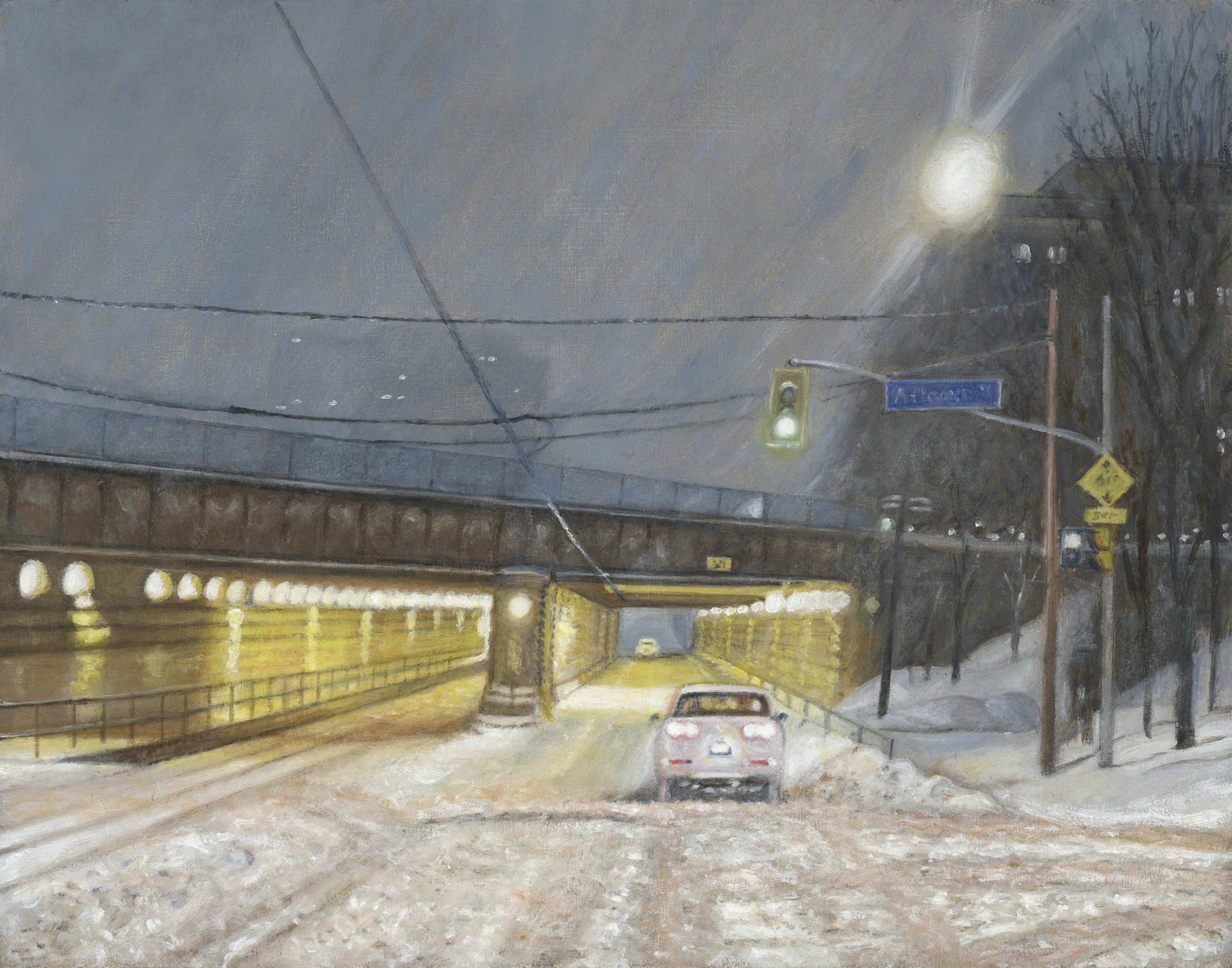 King Street West Snowstorm, Toronto, Canada
