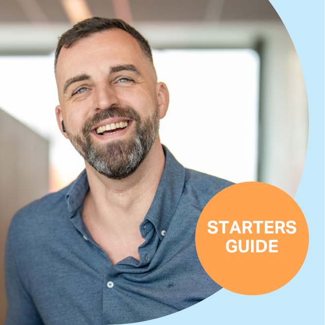 Smiling PIA Go! colleague, who's on the cover of the PIA Go! starters guide