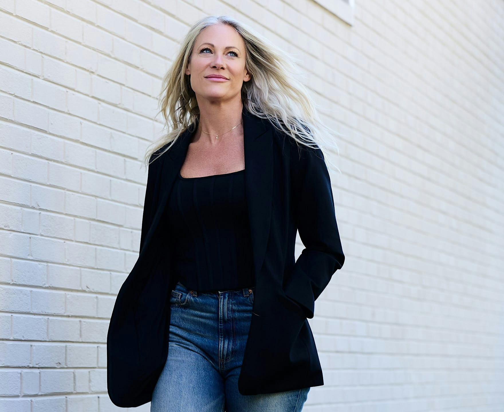 woman walking outside