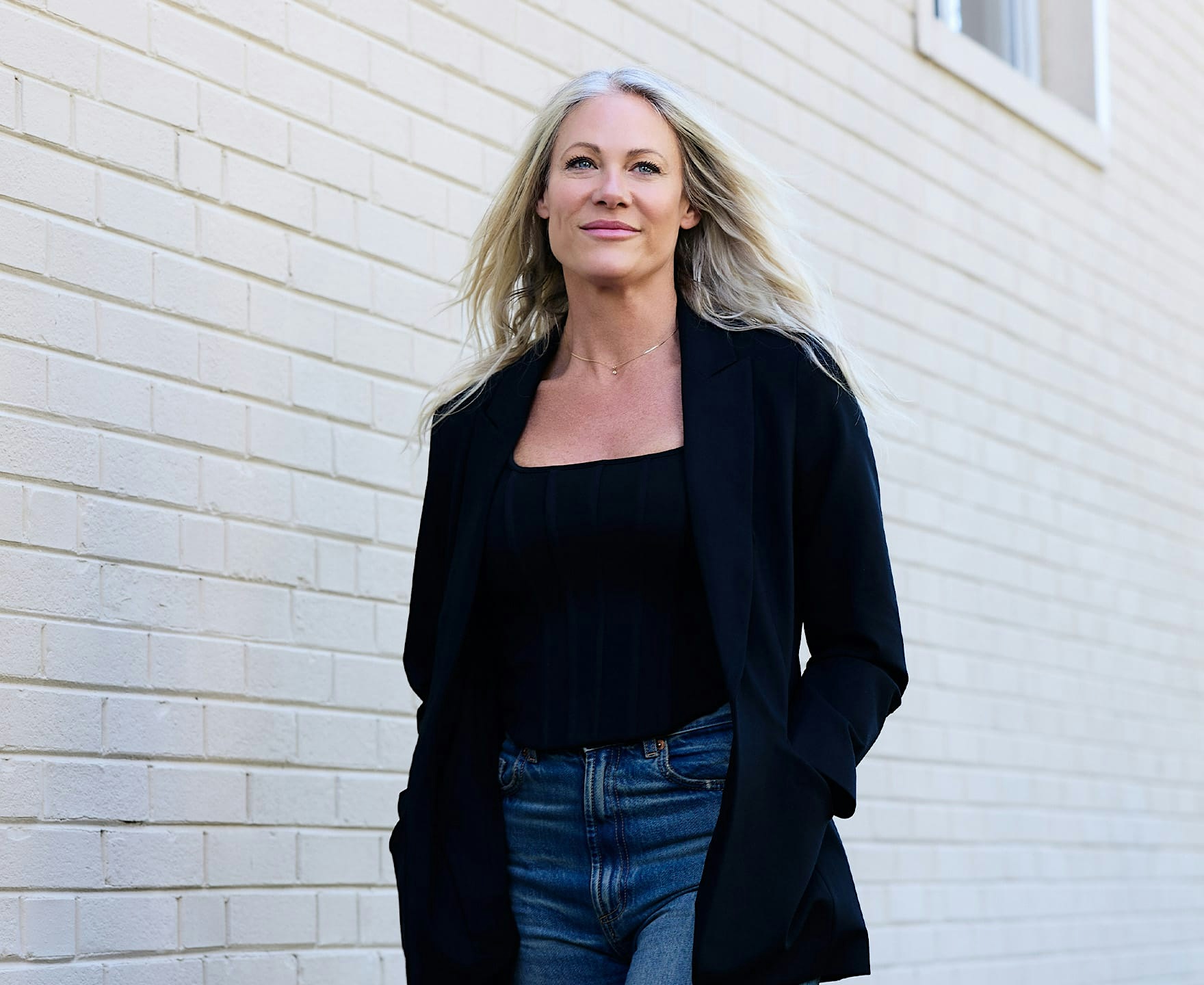 woman walking outside