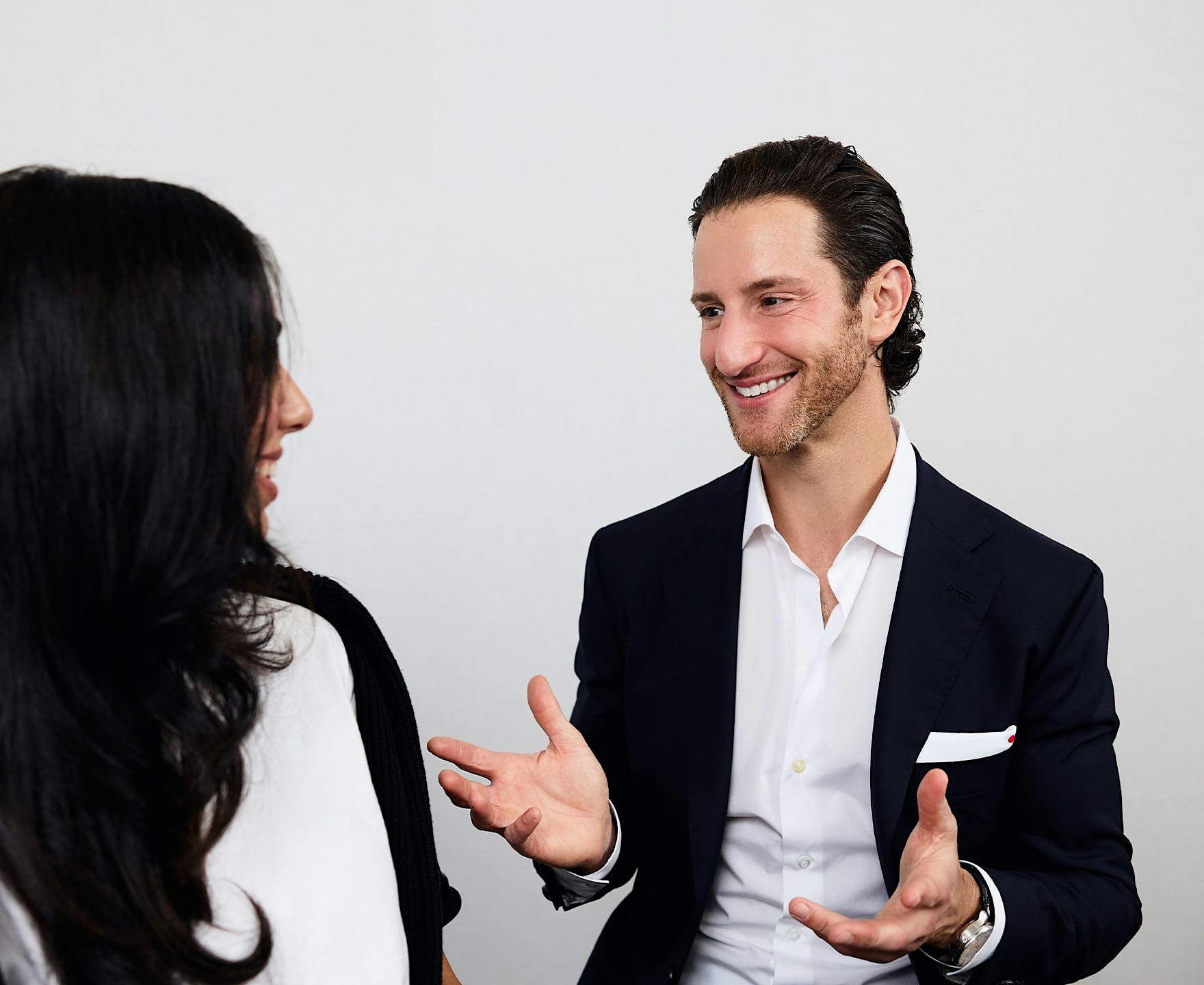 Dr. Unger speaking to patient