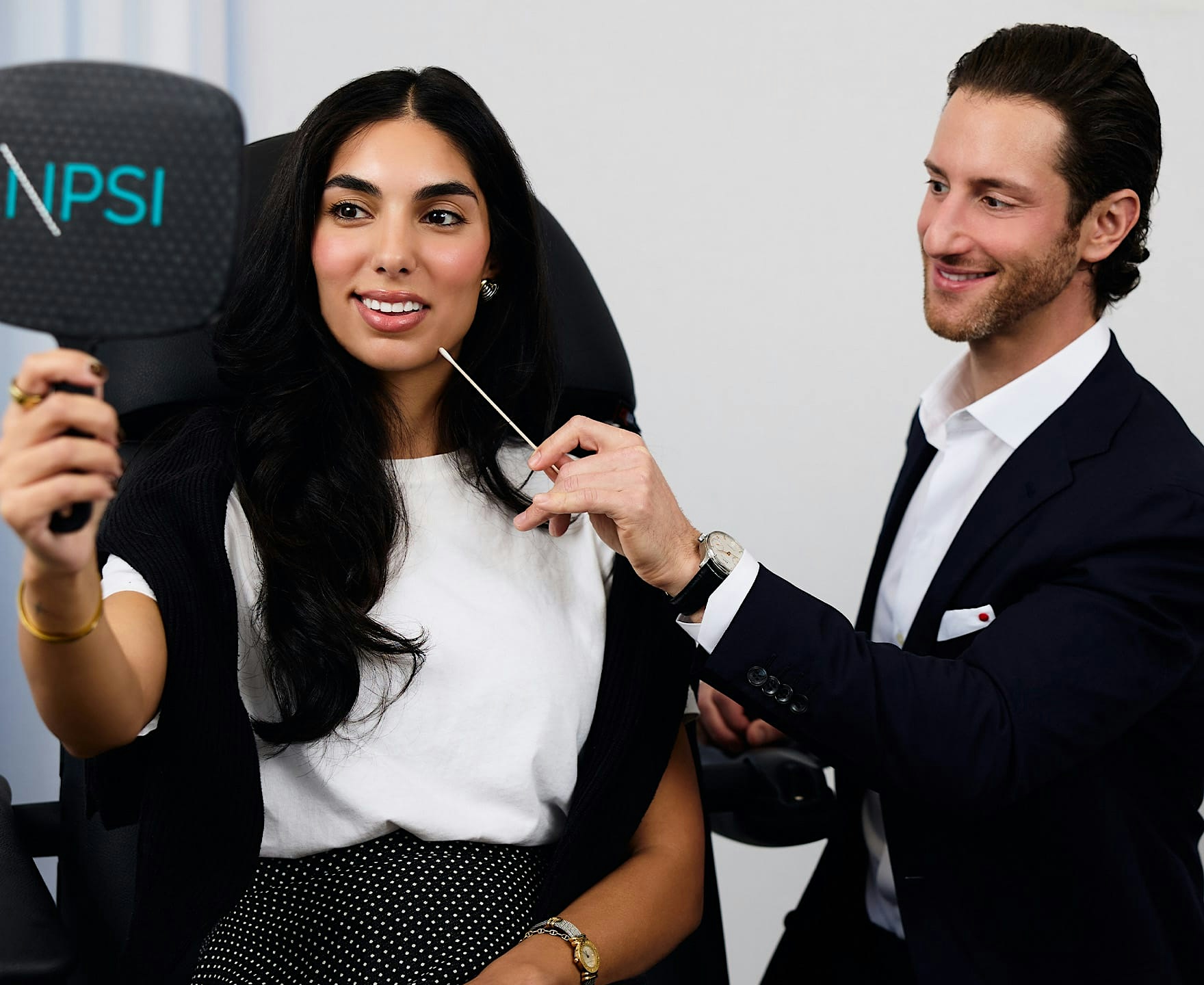 Dr Unger with patient