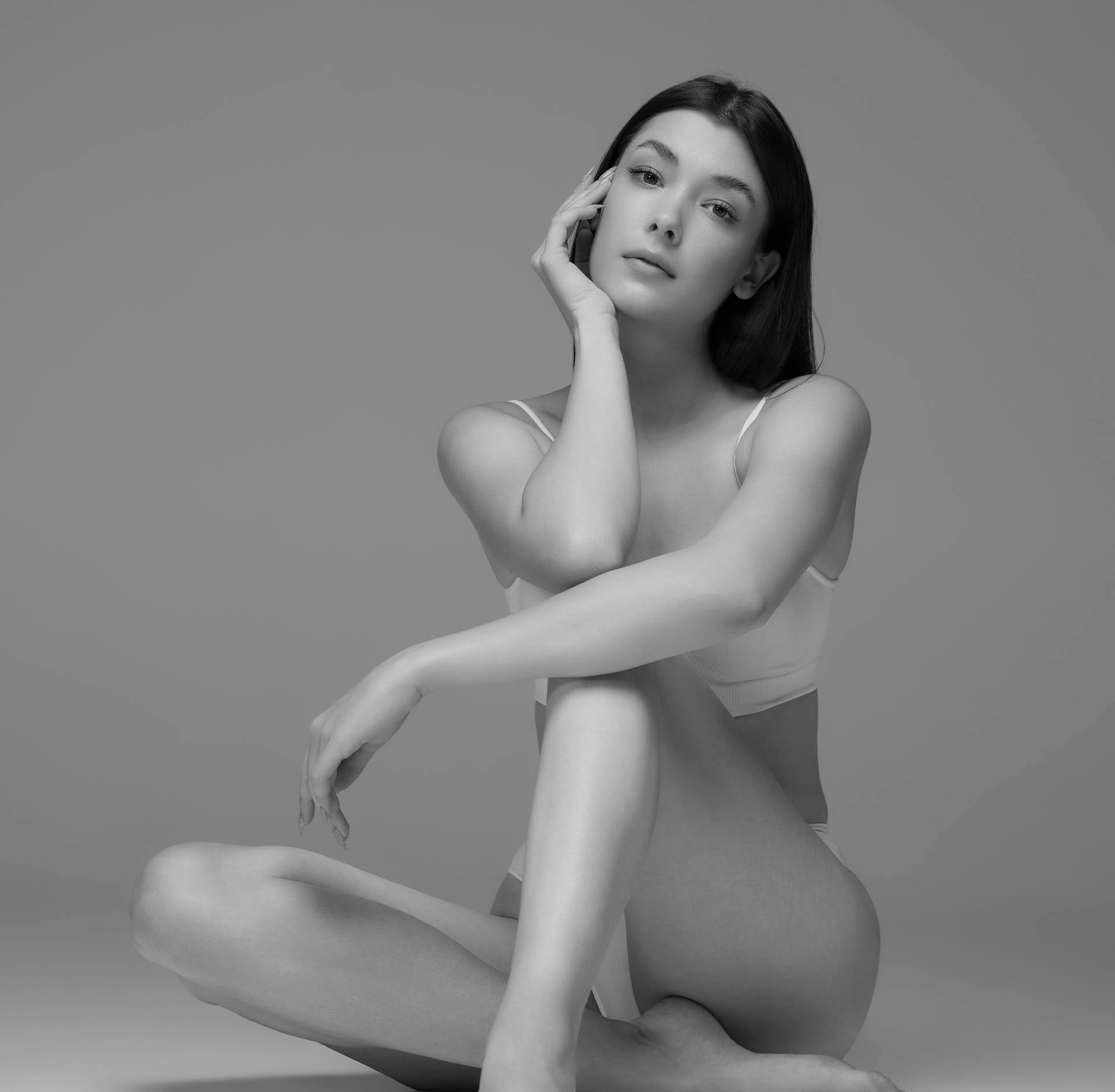 woman posing in underwear