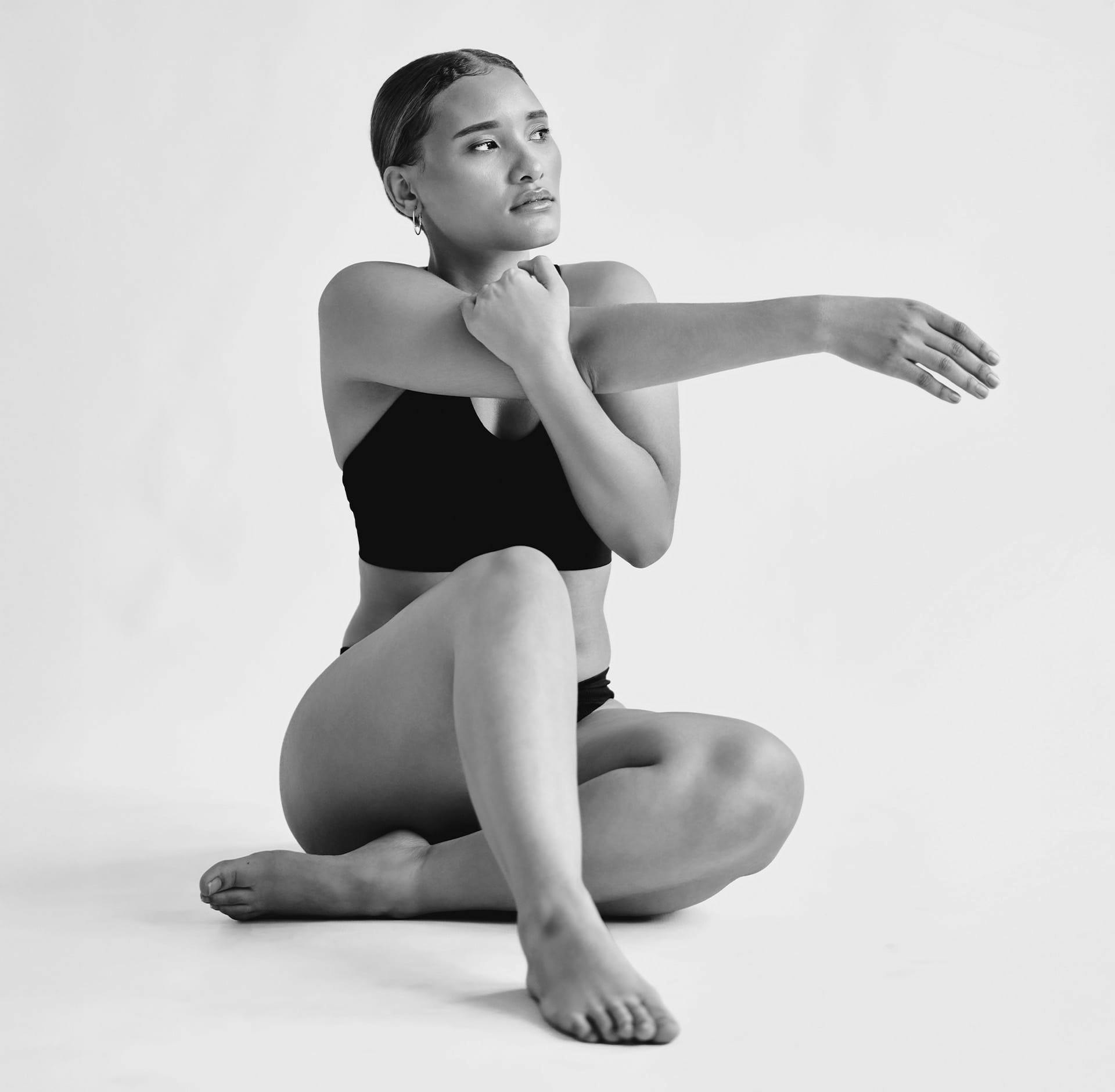 Woman stretching