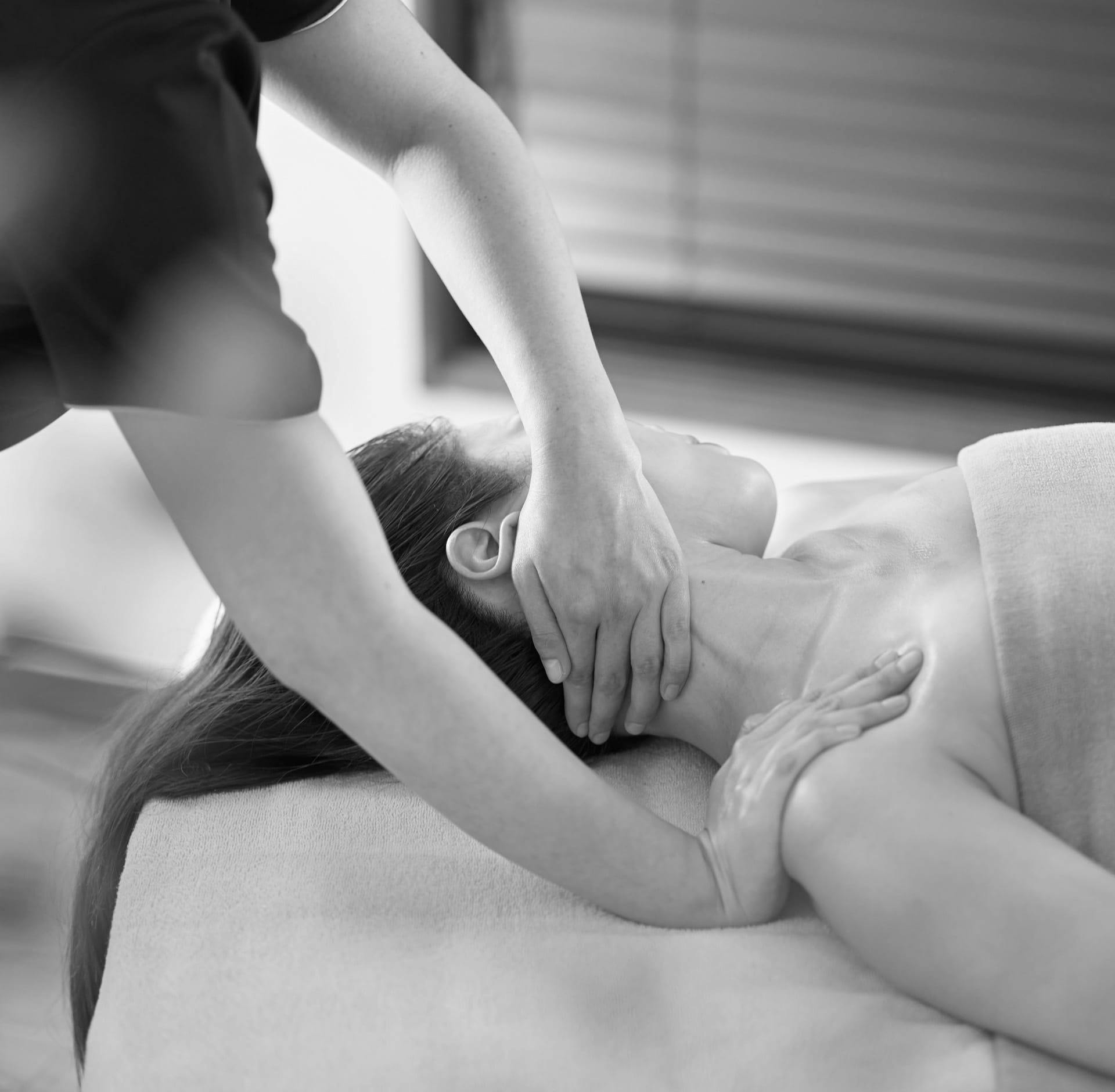 woman getting massage