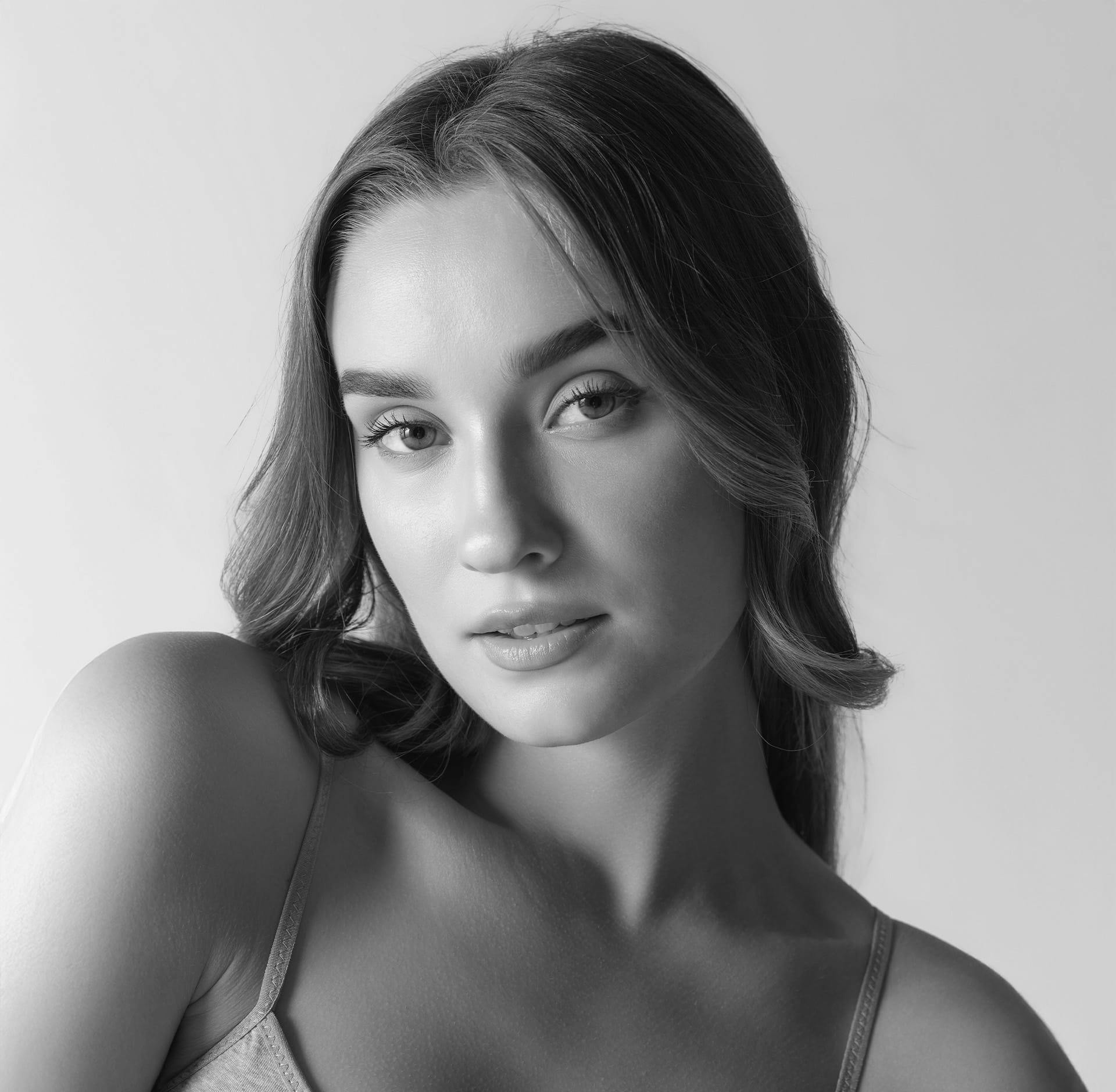 Woman posing in underwear