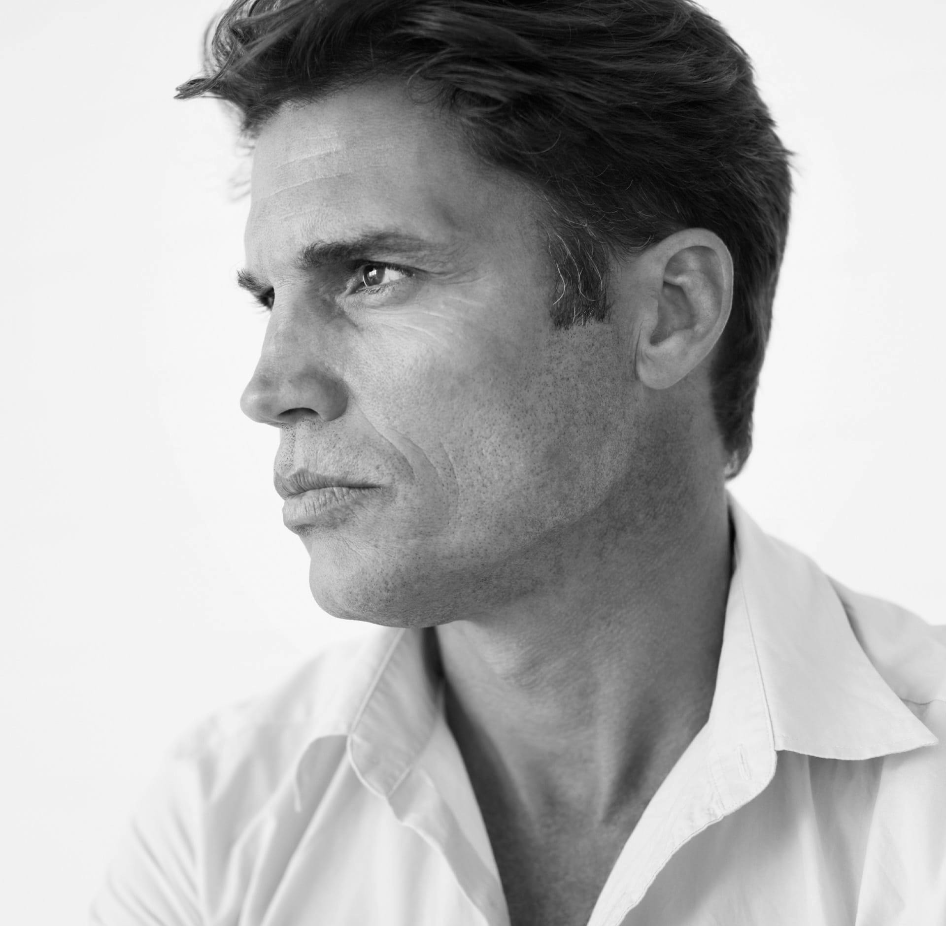 Man in collared shirt