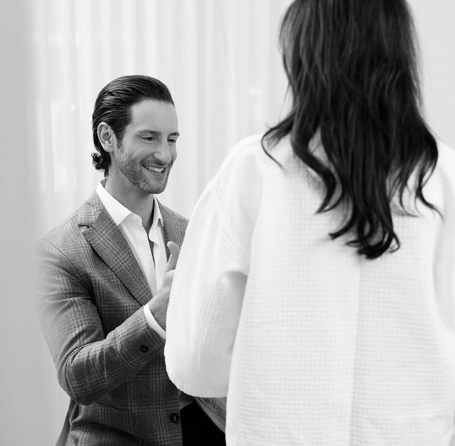 Dr. Unger with patient