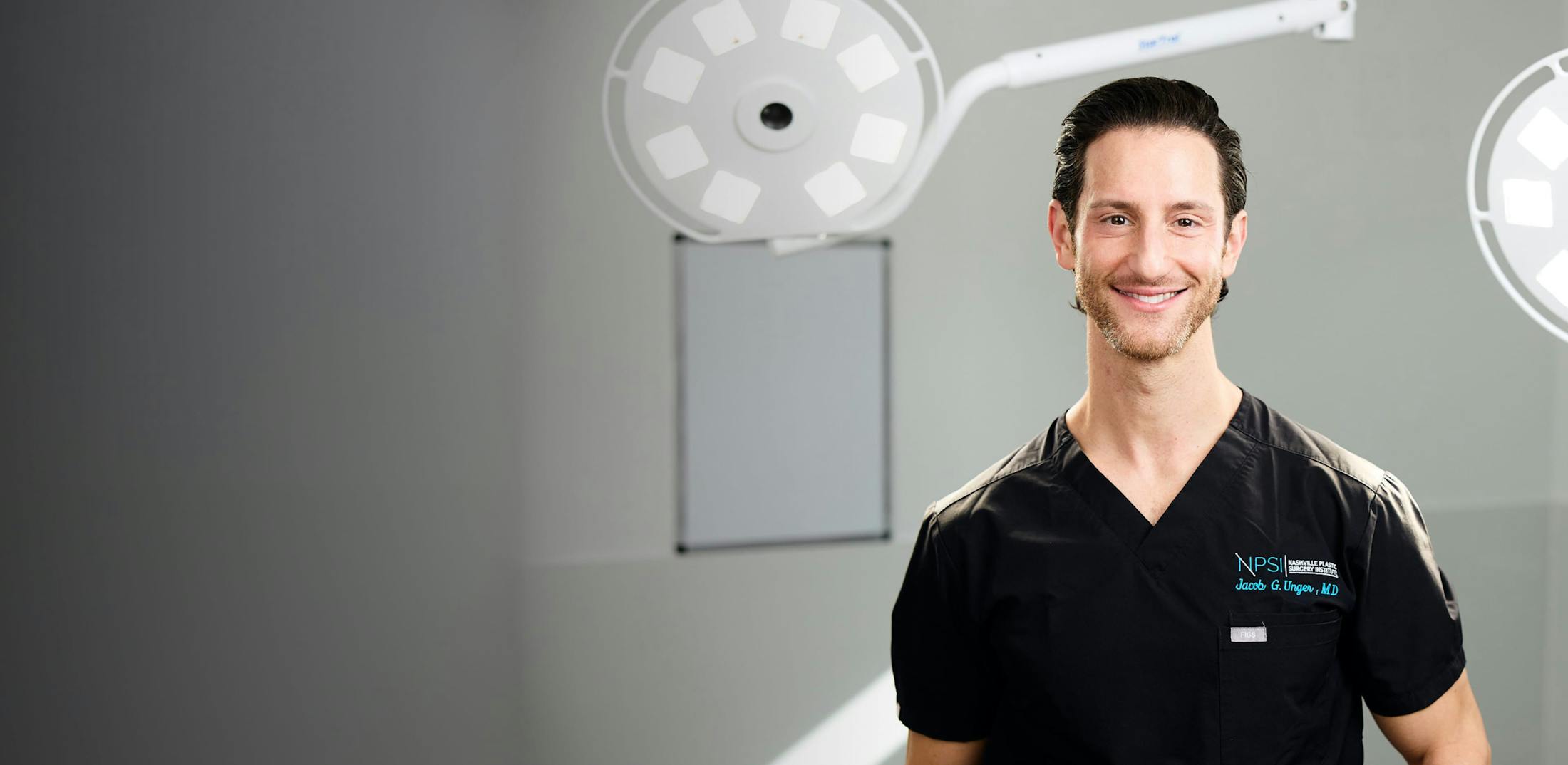 Dr. Unger in his scrubs