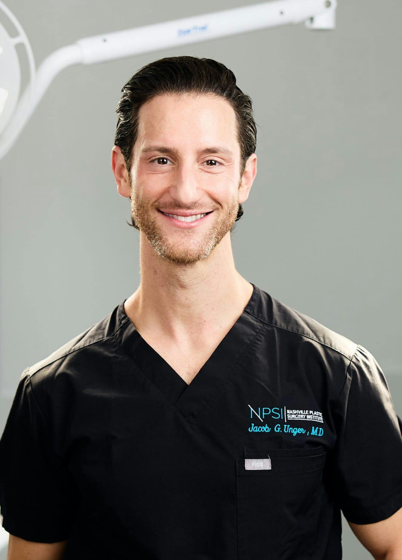 Dr. Unger in his scrubs