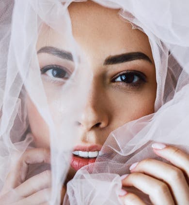 Close up of a woman's face