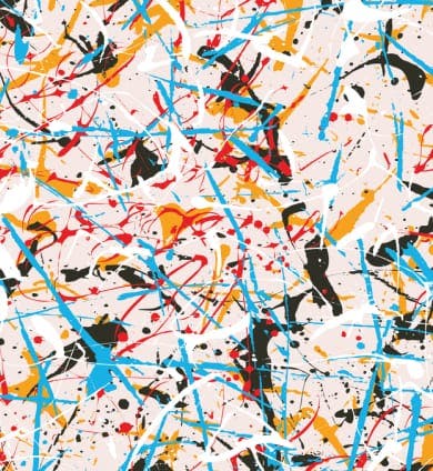 Painting with splatters of colors