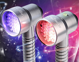 red and blue lights