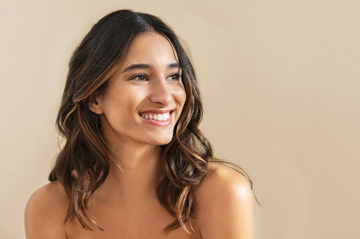 beautiful woman smiling