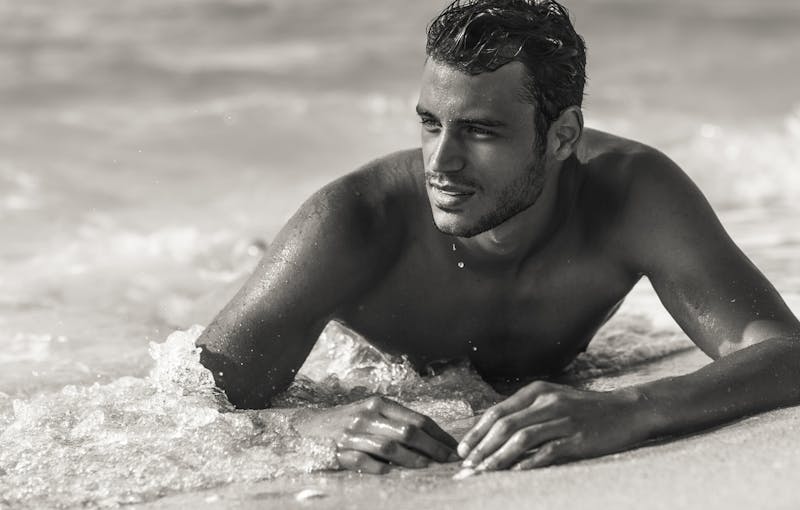 Beautiful Man on the beach