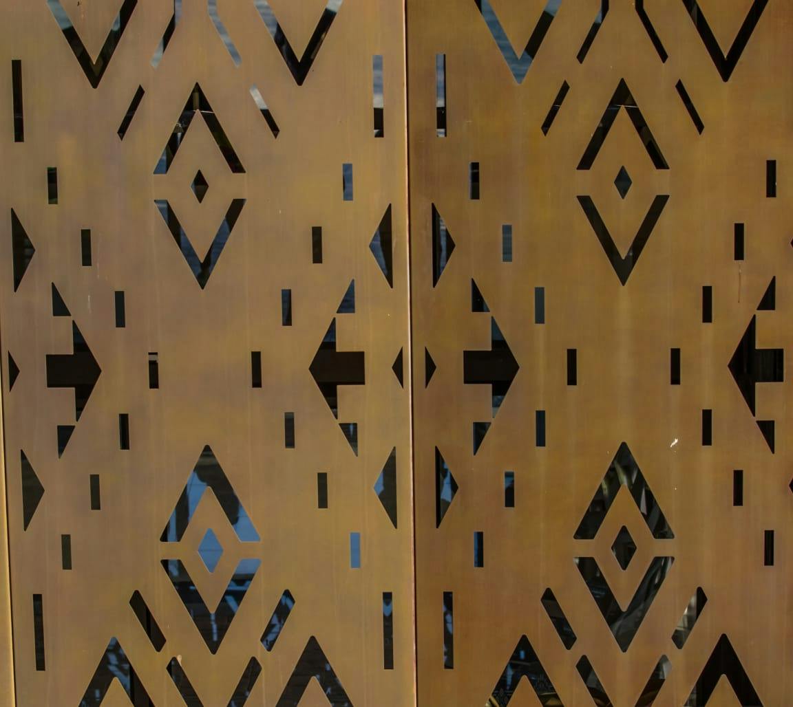 shapes cut out of a wall