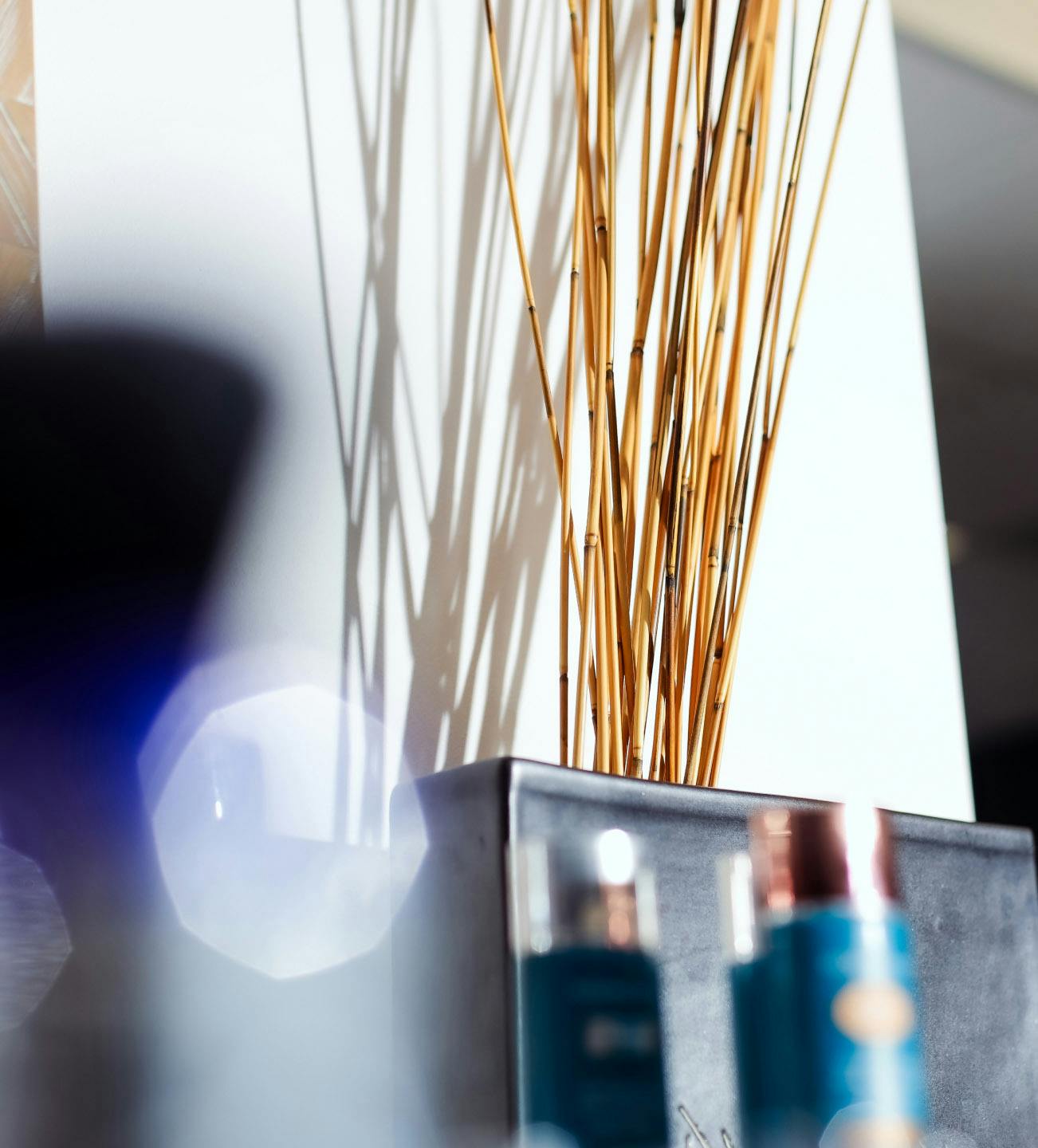 products and bamboo sticks
