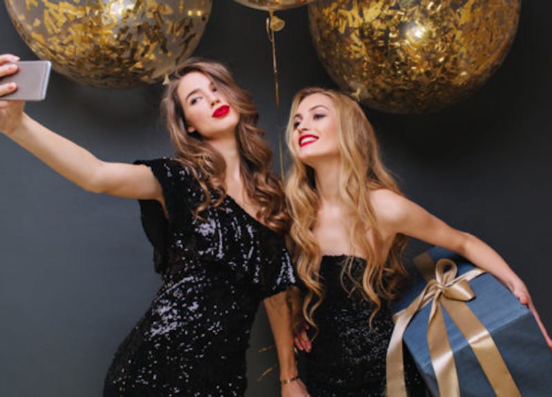 two women taking a selfie