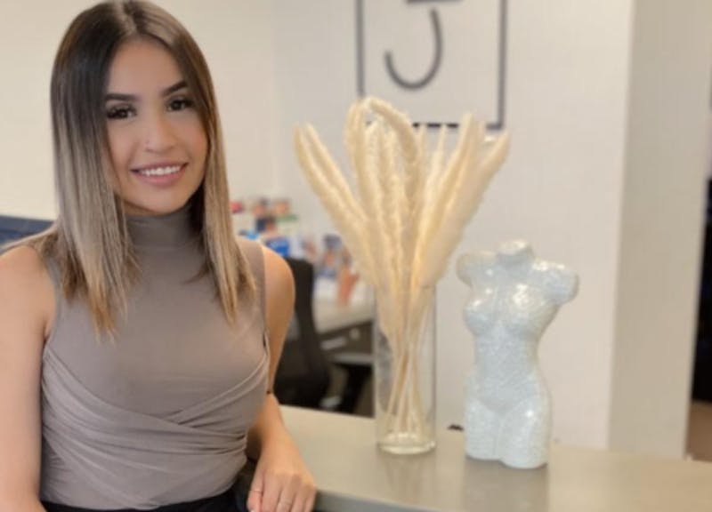 woman smiling