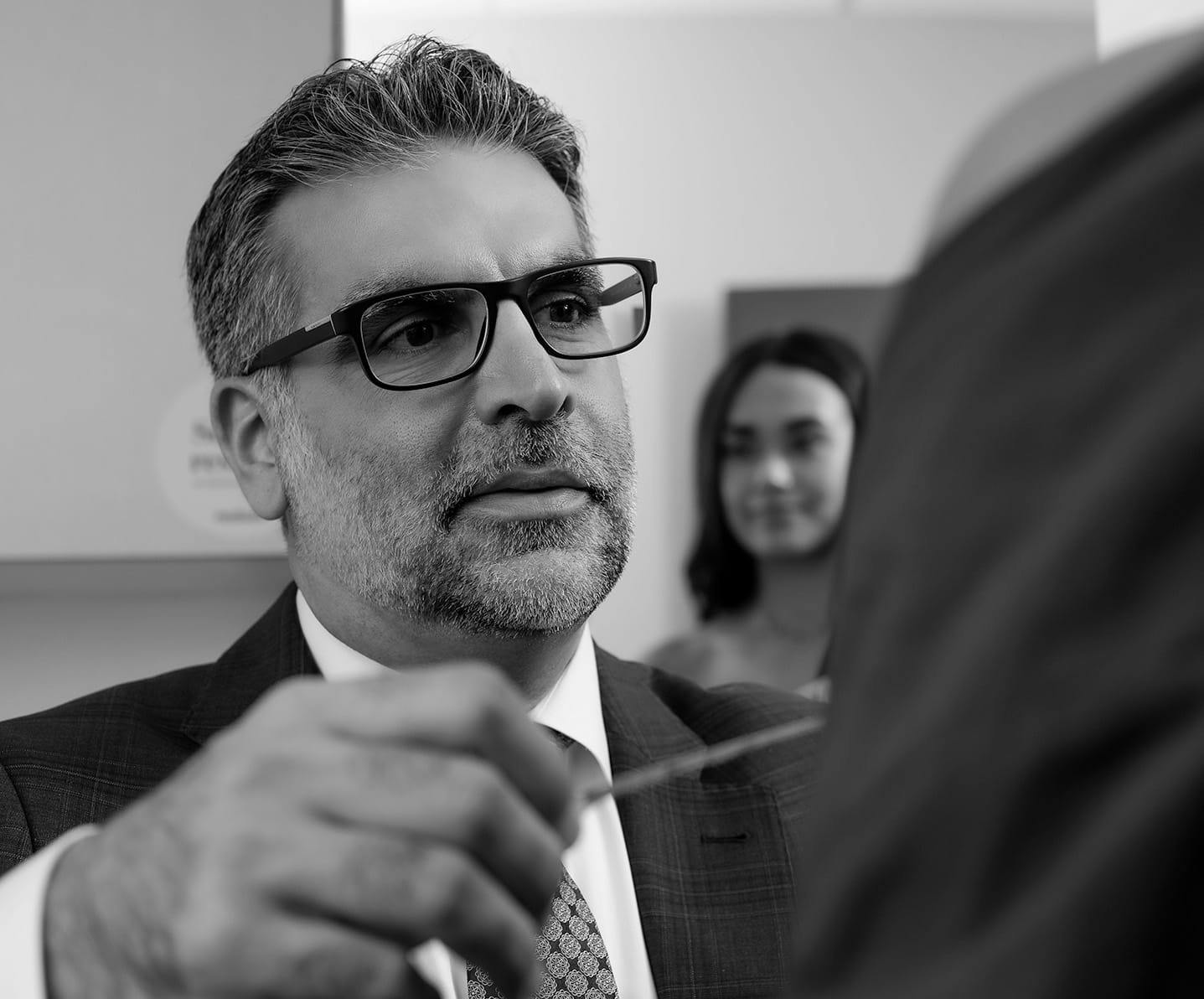 Dr. Fazilat consulting a patient