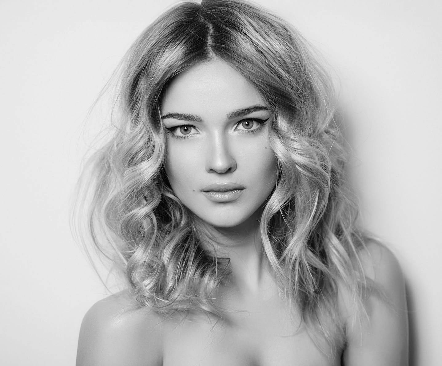 woman staring into the camera