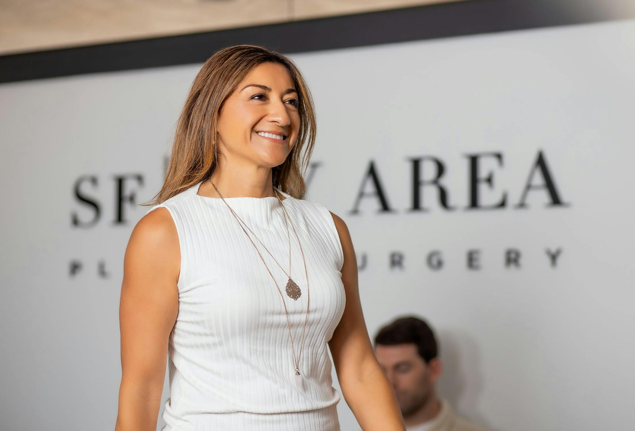 woman smiling