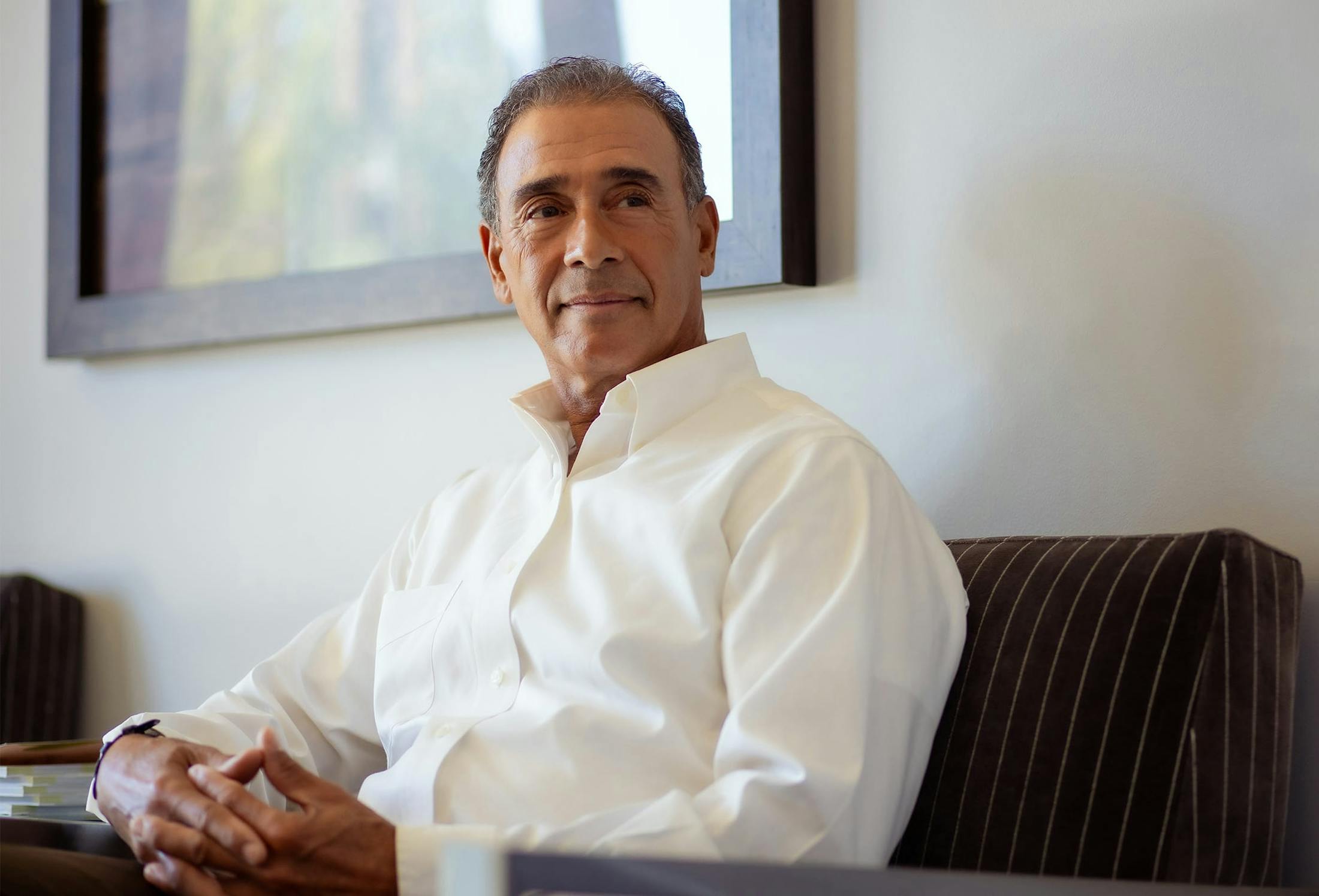 man sitting on a chair