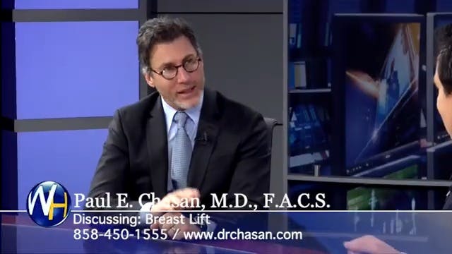 Dr. Chasan discussing breast lift surgery