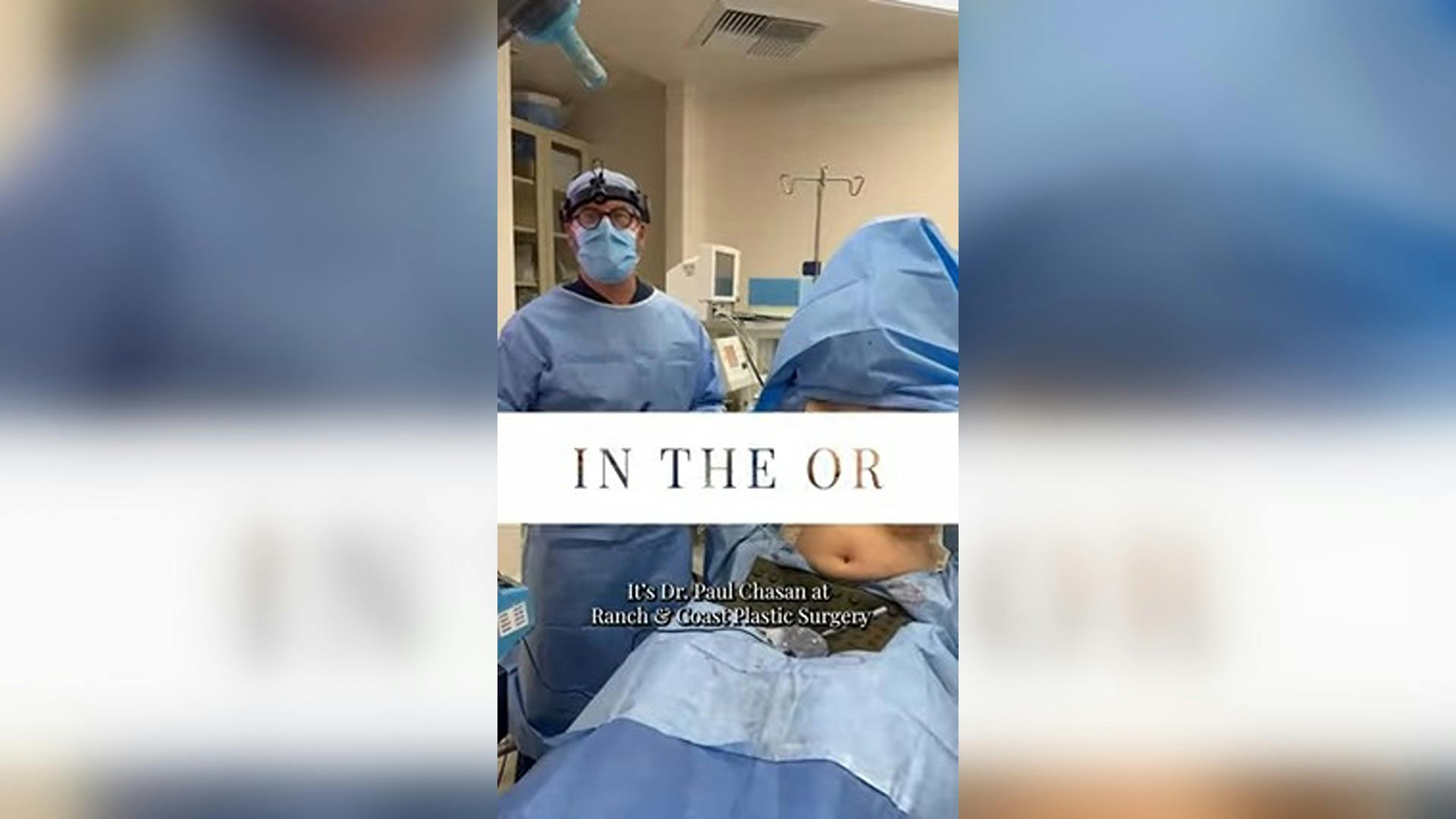 Dr. Chasan performing breast lift surgery