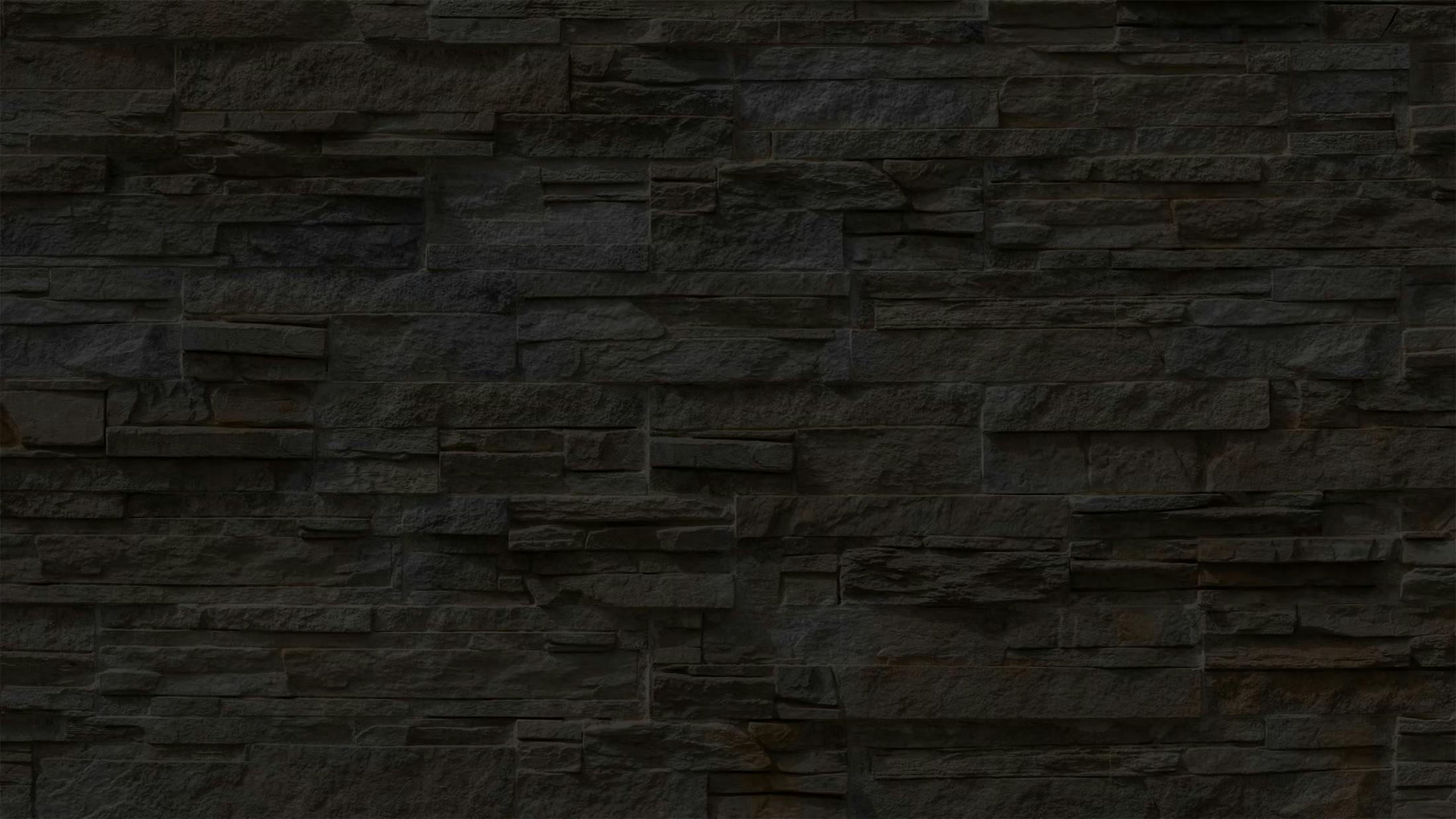black brick wall
