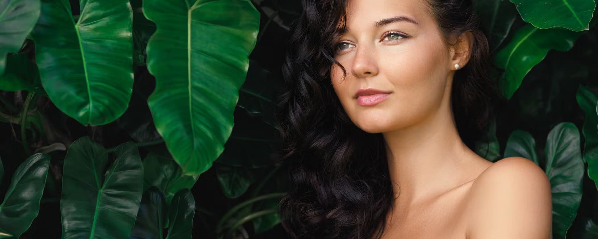 woman in plants